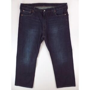 Levis 569 Jeans Mens 42x32 Blue Loose Straight Baggy Denim Pants Stretch Dark